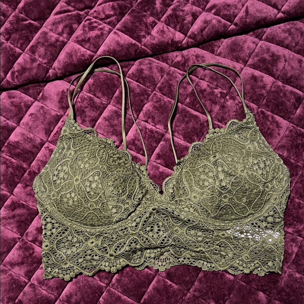Auden Lace Bralette in Olive